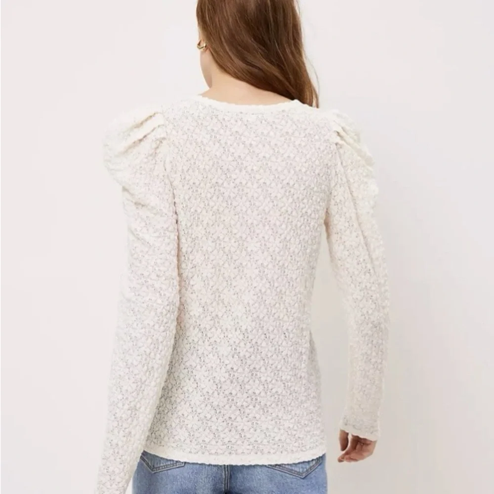 LOFT Olive Green Textured Blouse